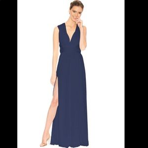 Convertible Jersey Dress- Twobirds Slit Dress